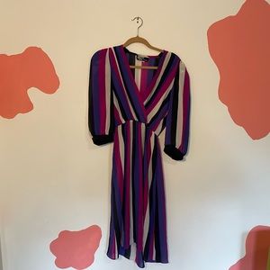 70s dress sheer-ish striped and so hot. vintage